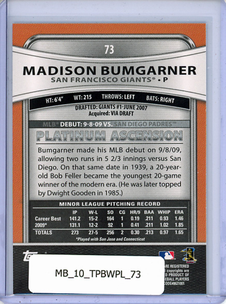Madison Bumgarner 2010 Bowman Platinum #73