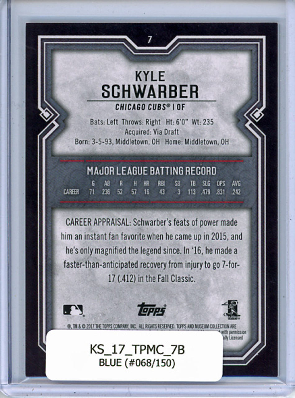 Kyle Schwarber 2017 Museum Collection #7 Blue (#068/150)