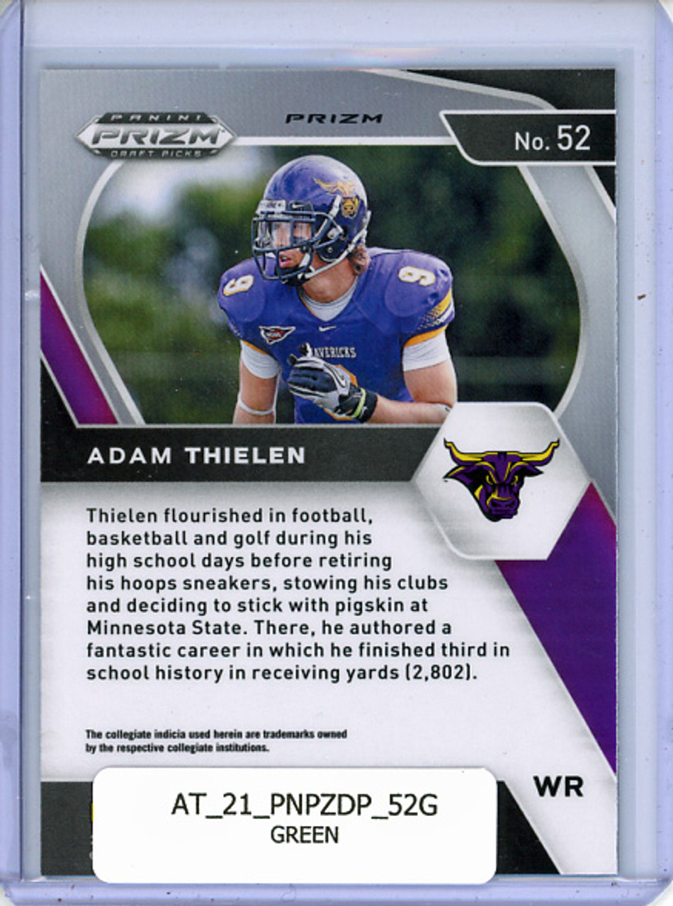Adam Thielen 2021 Prizm Draft Picks #52 Green