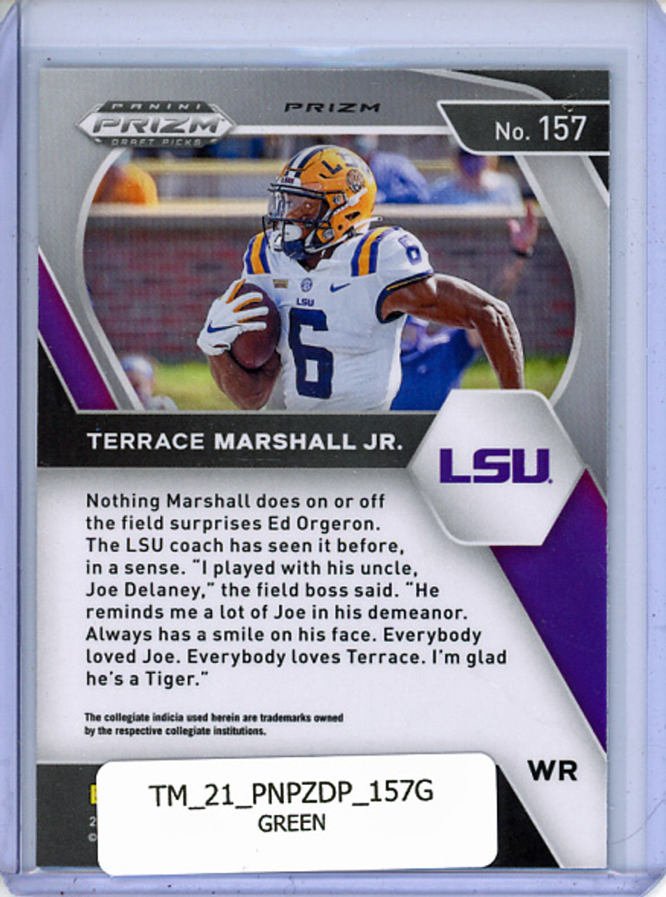 Terrace Marshall Jr. 2021 Prizm Draft Picks #157 Green