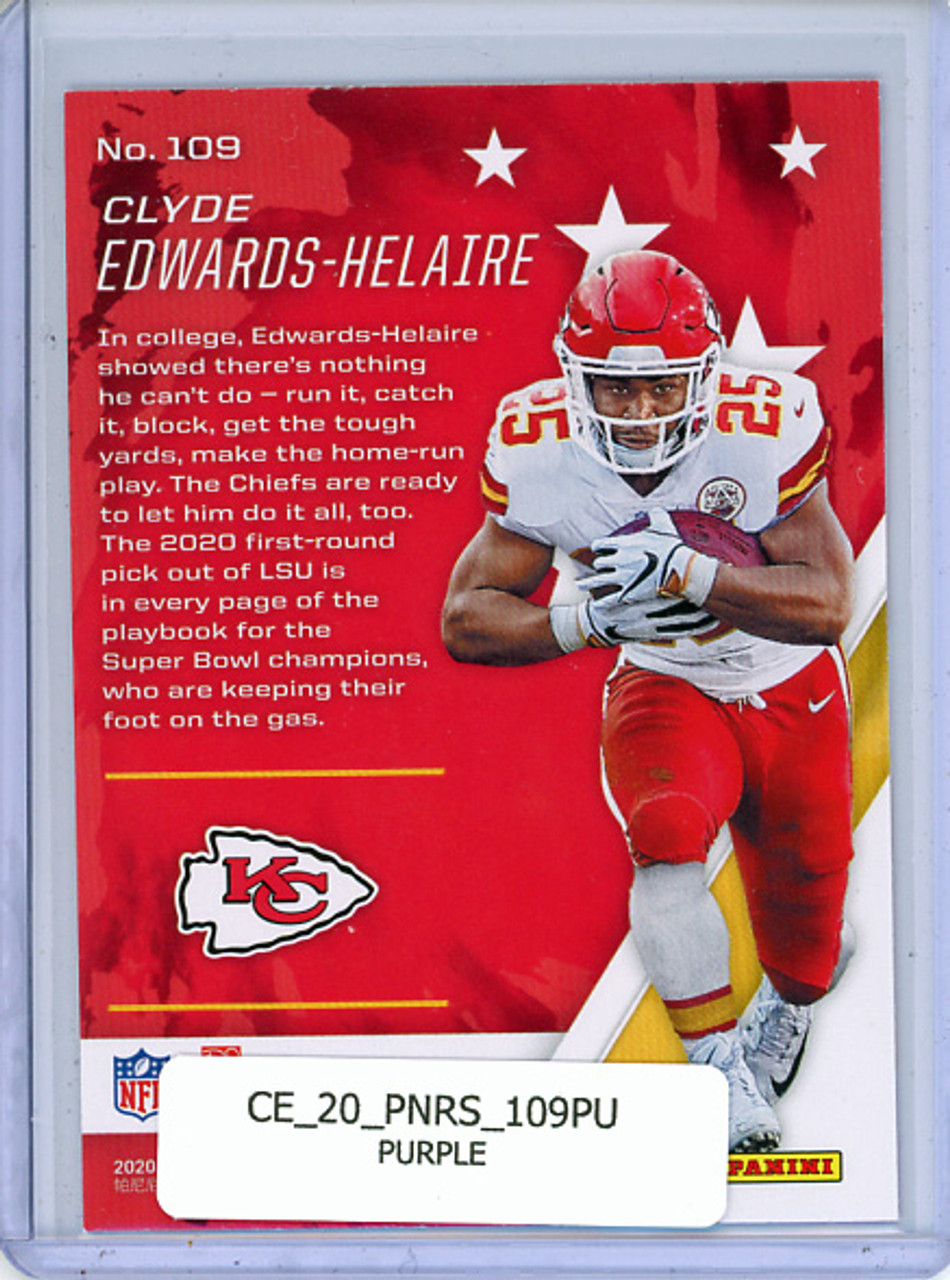Clyde Edwards-Helaire 2020 Rookies & Stars #109 Purple