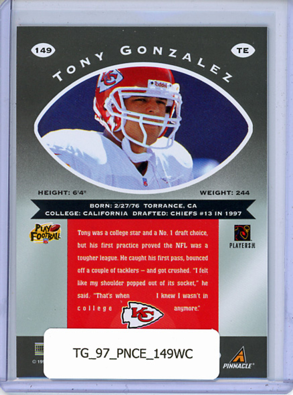 Tony Gonzalez 1997 Pinnacle Certified #149 With Coating