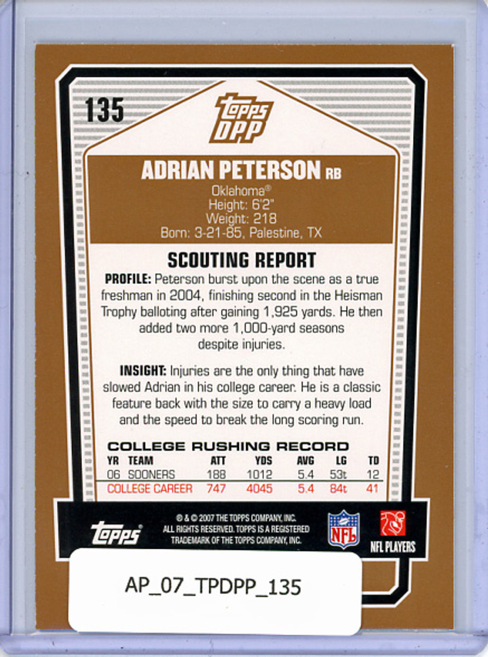 Adrian Peterson 2007 Draft Picks & Prospects #135
