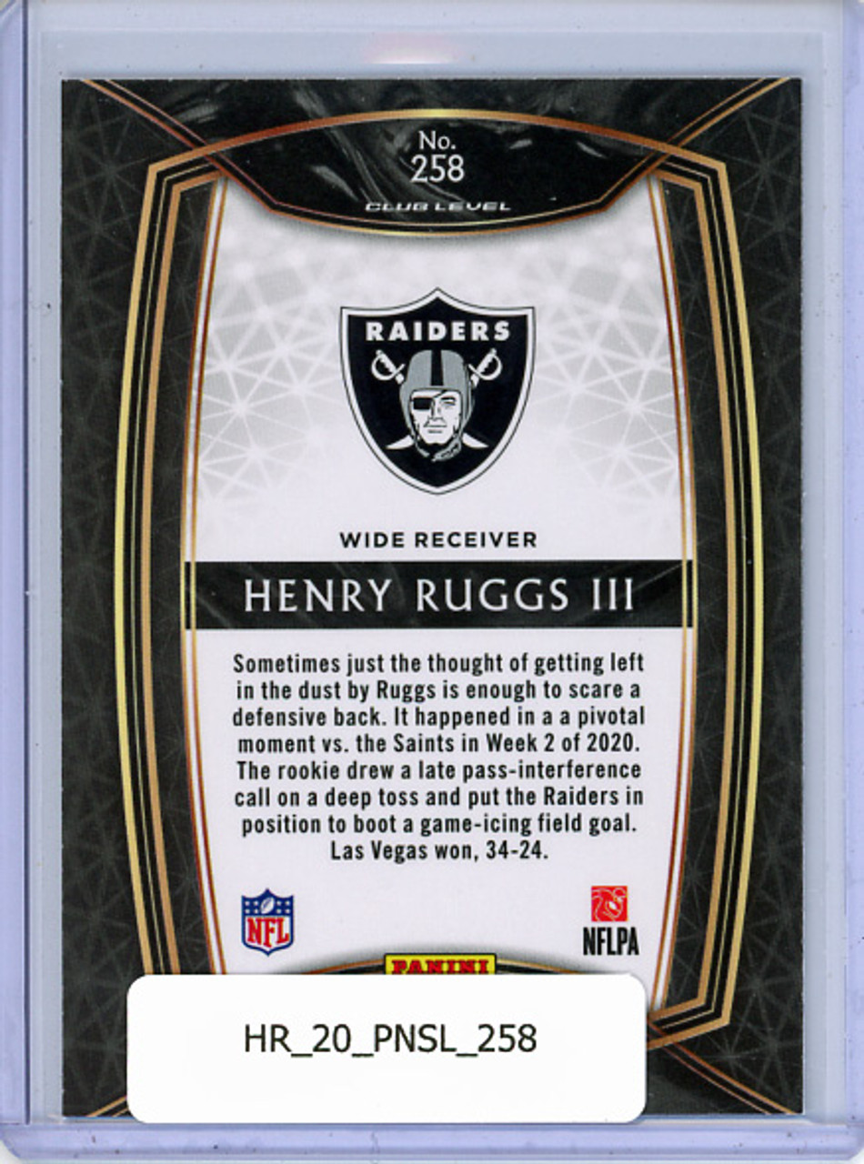 Henry Ruggs III 2020 Select #258 Club Level
