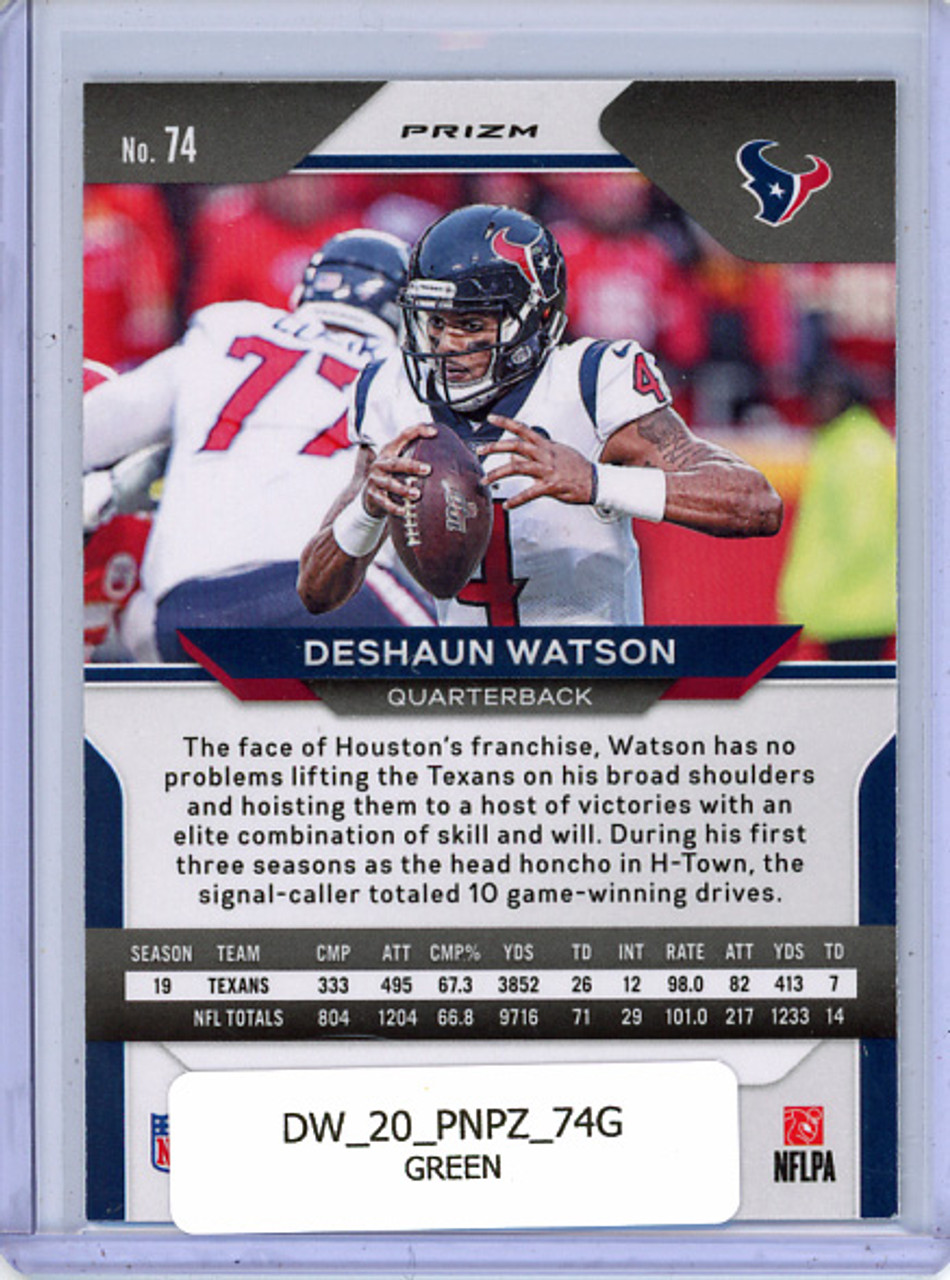 Deshaun Watson 2020 Prizm #74 Green