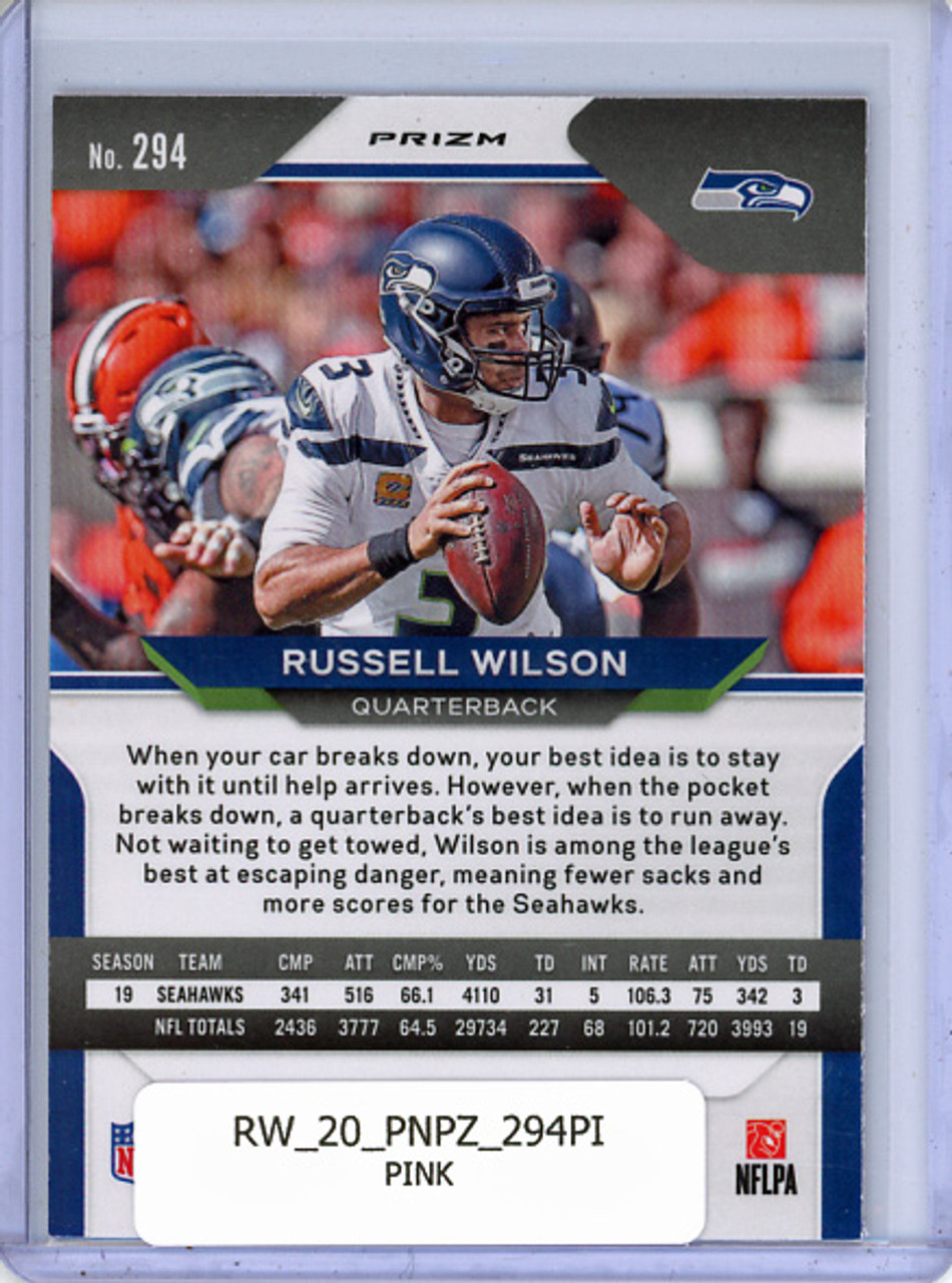 Russell Wilson 2020 Prizm #294 Pink