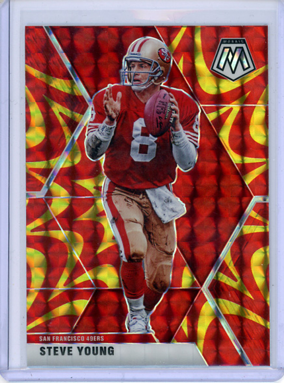 Steve Young 2020 Mosaic #179 Gold Reactive