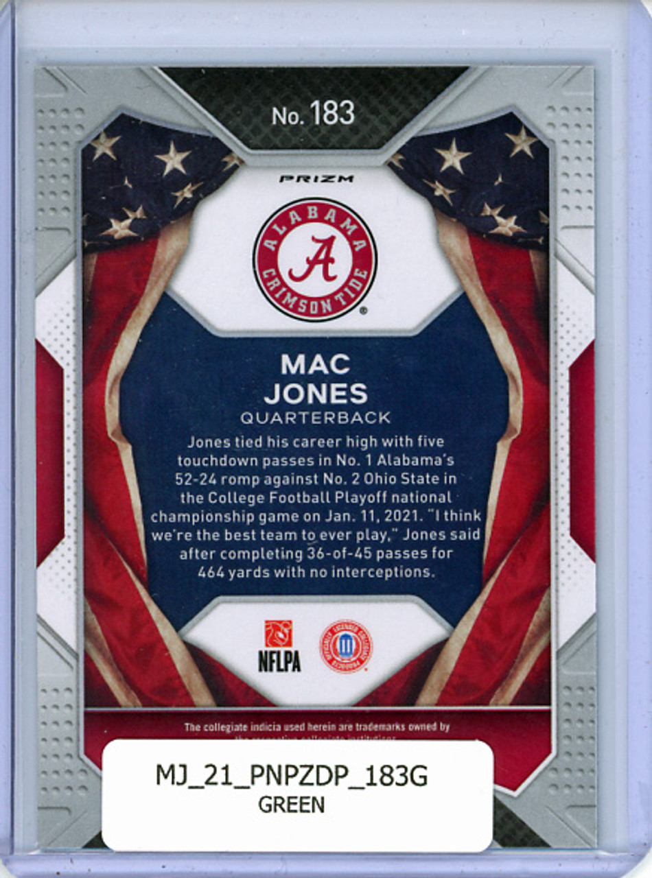 Mac Jones 2021 Prizm Draft Picks #183 All-Americans Green