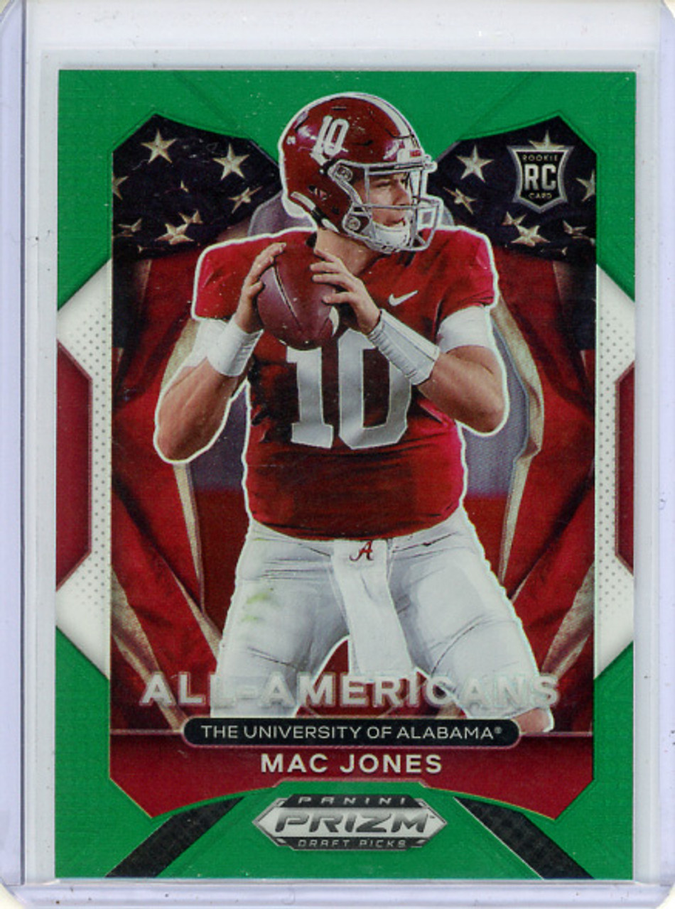 Mac Jones 2021 Prizm Draft Picks #183 All-Americans Green