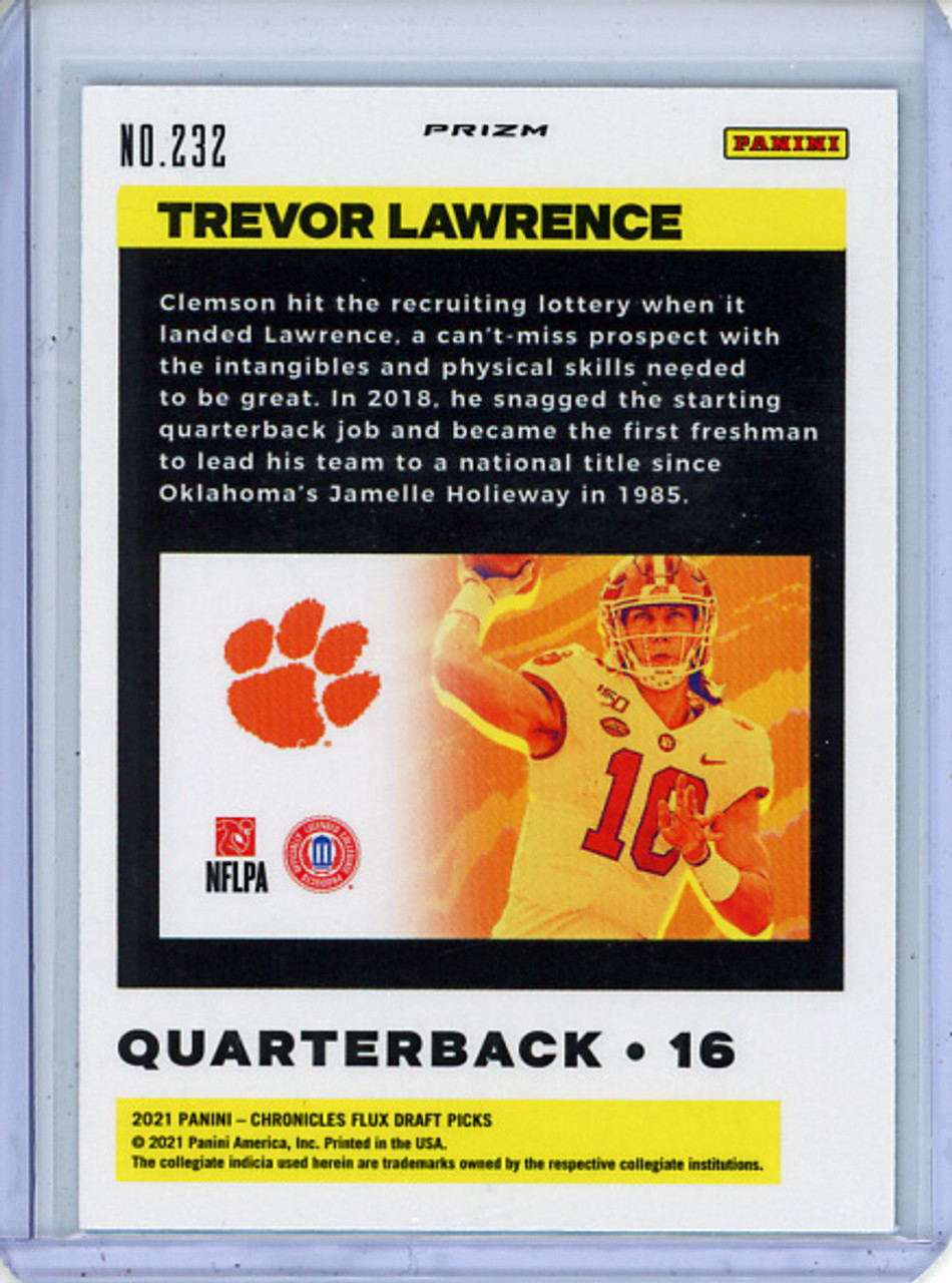 Trevor Lawrence 2021 Chronicles Draft Picks, Flux #232 Silver (1)