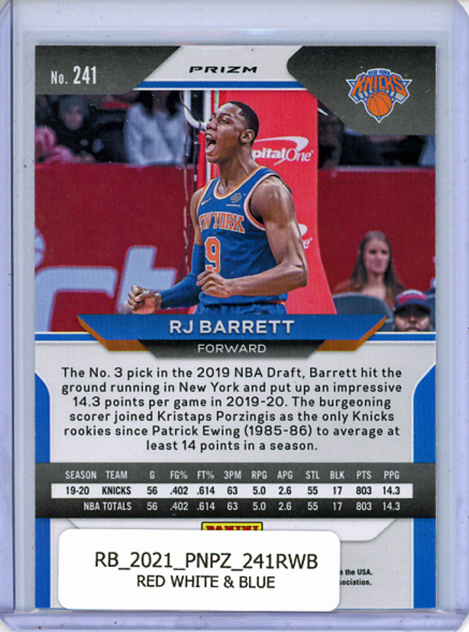 RJ Barrett 2020-21 Prizm #241 Red White & Blue