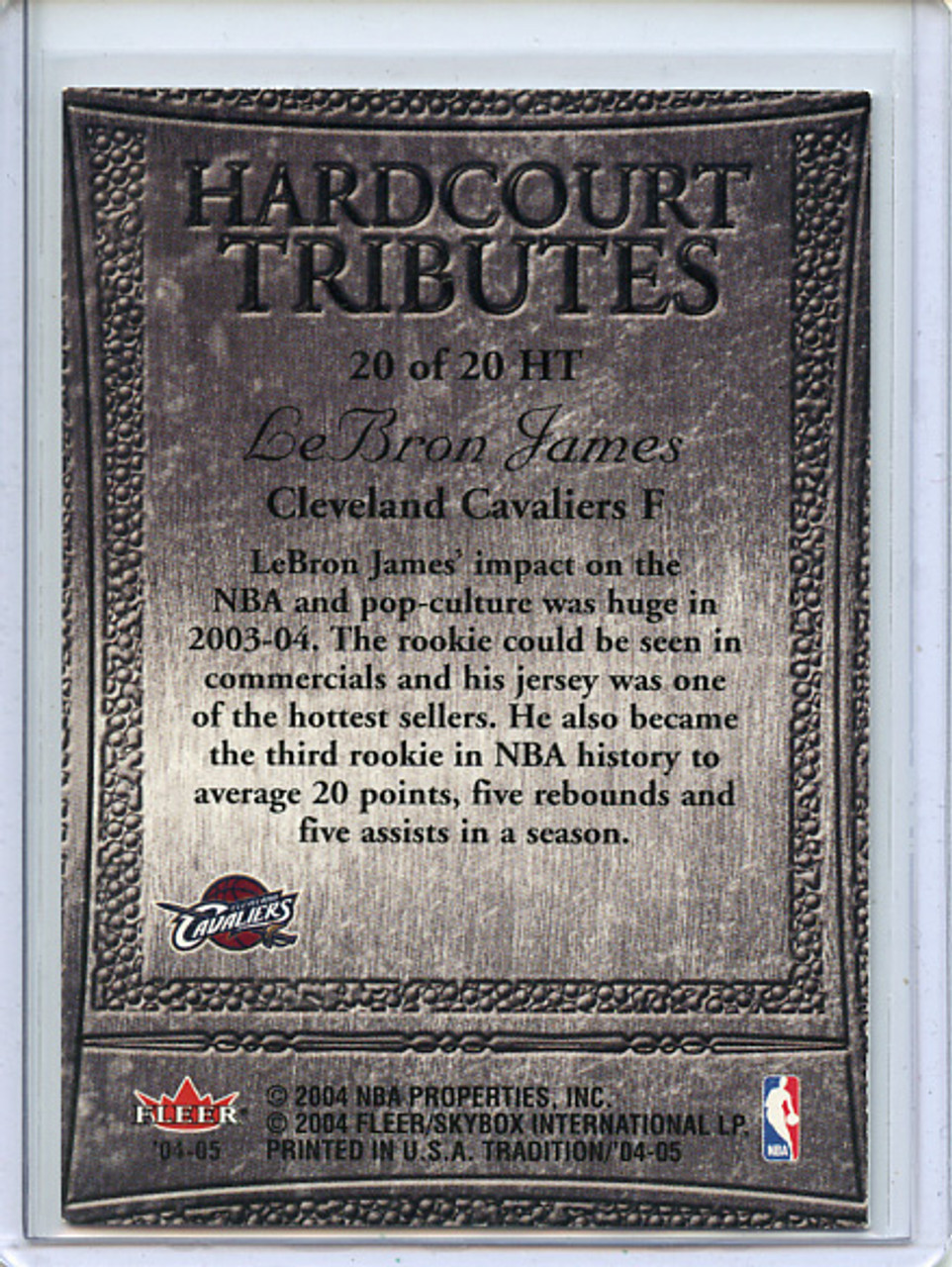 Lebron James 2004-05 Tradition, Hardcourt Tributes #HT20