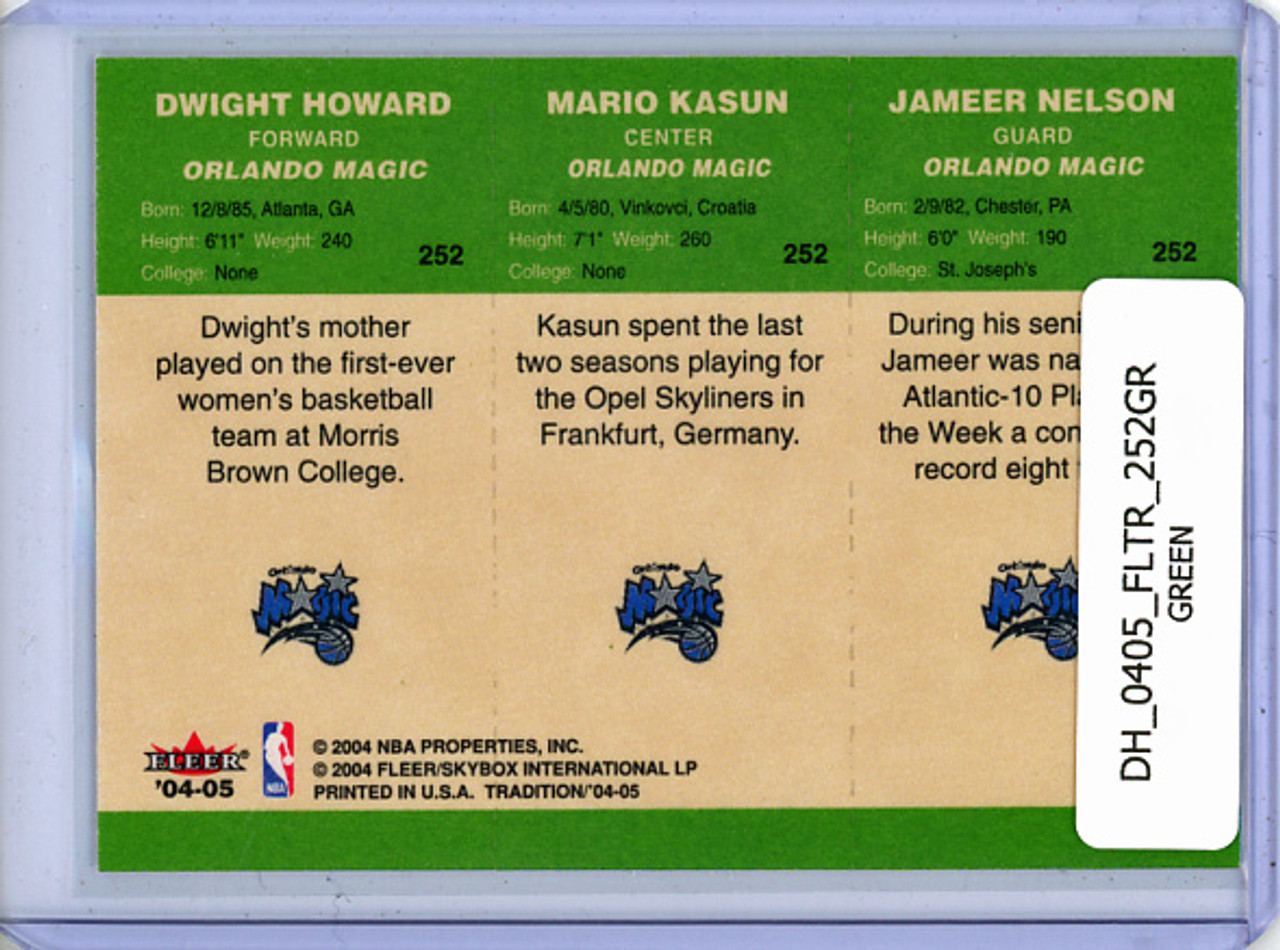Dwight Howard, Mario Kasun, Jameer Nelson 2004-05 Tradition #252 Green