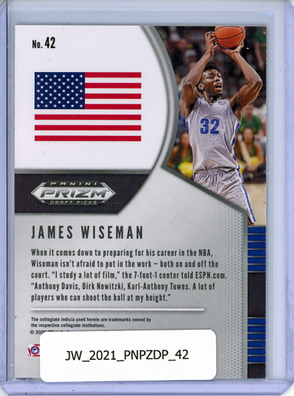 James Wiseman 2020-21 Prizm Draft Picks #42