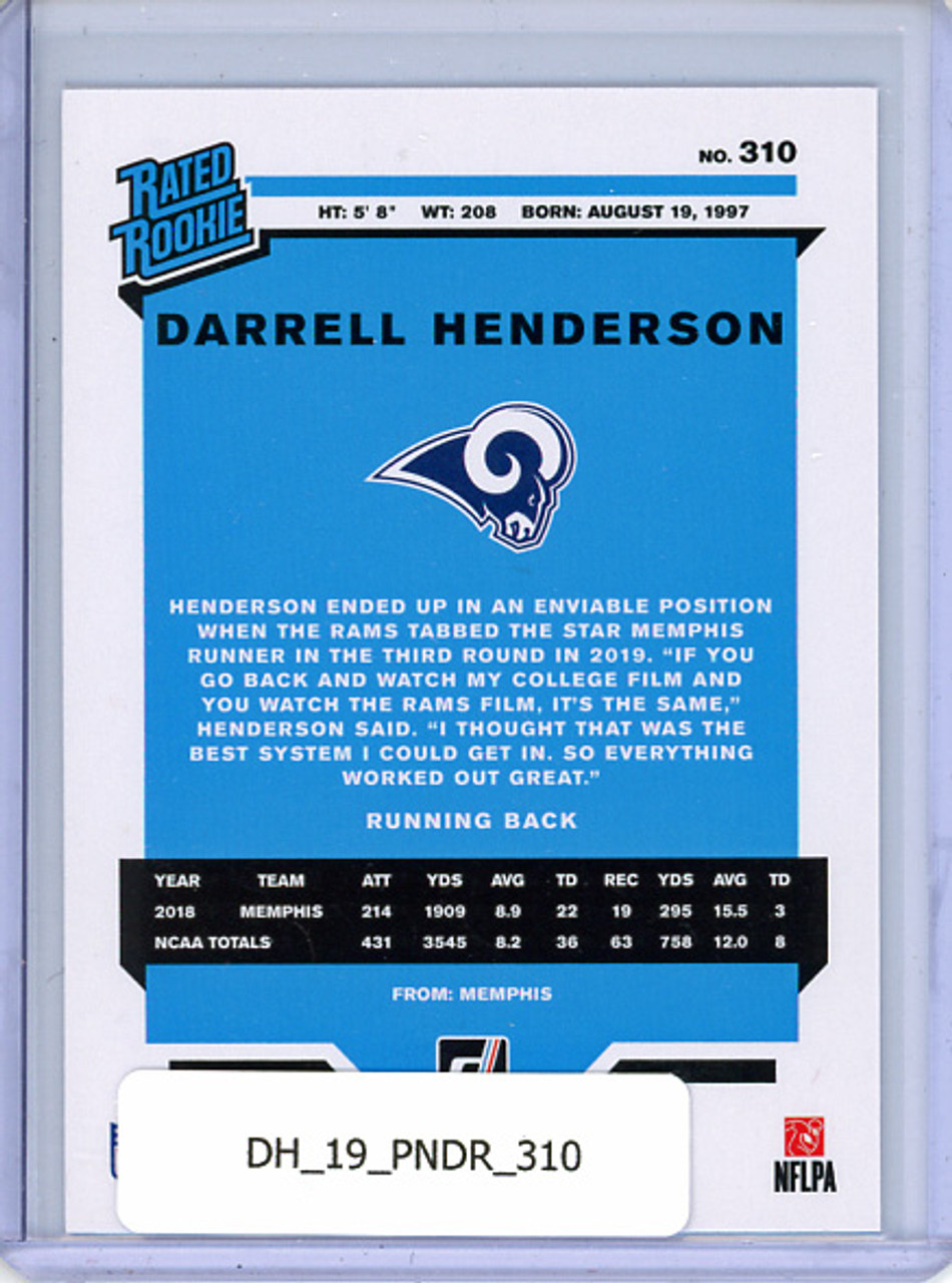 Darrell Henderson 2019 Donruss #310