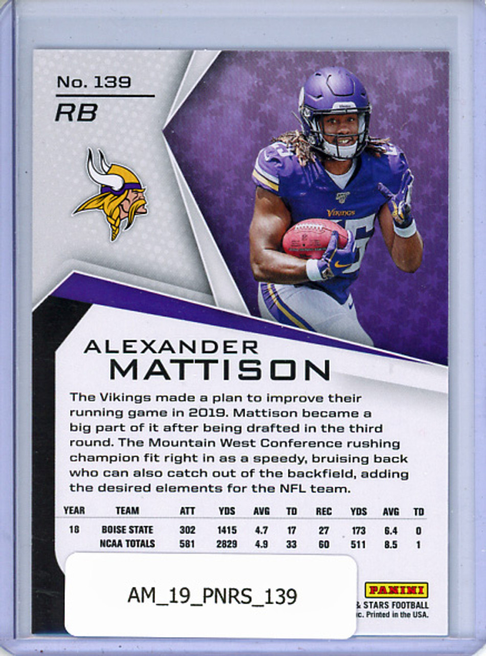 Alexander Mattison 2019 Rookies & Stars #139