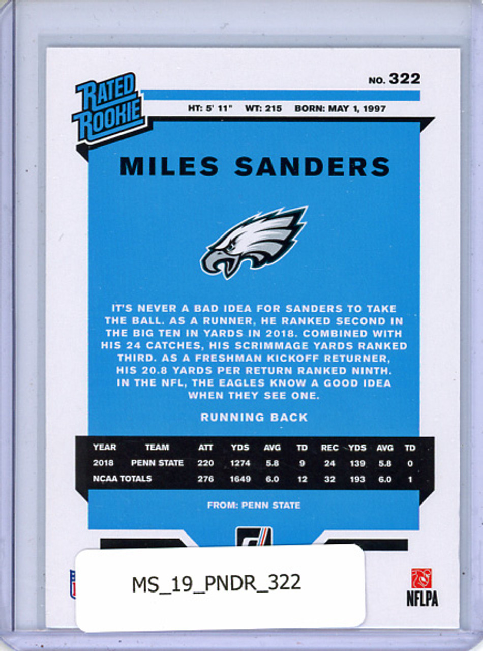 Miles Sanders 2019 Donruss #322