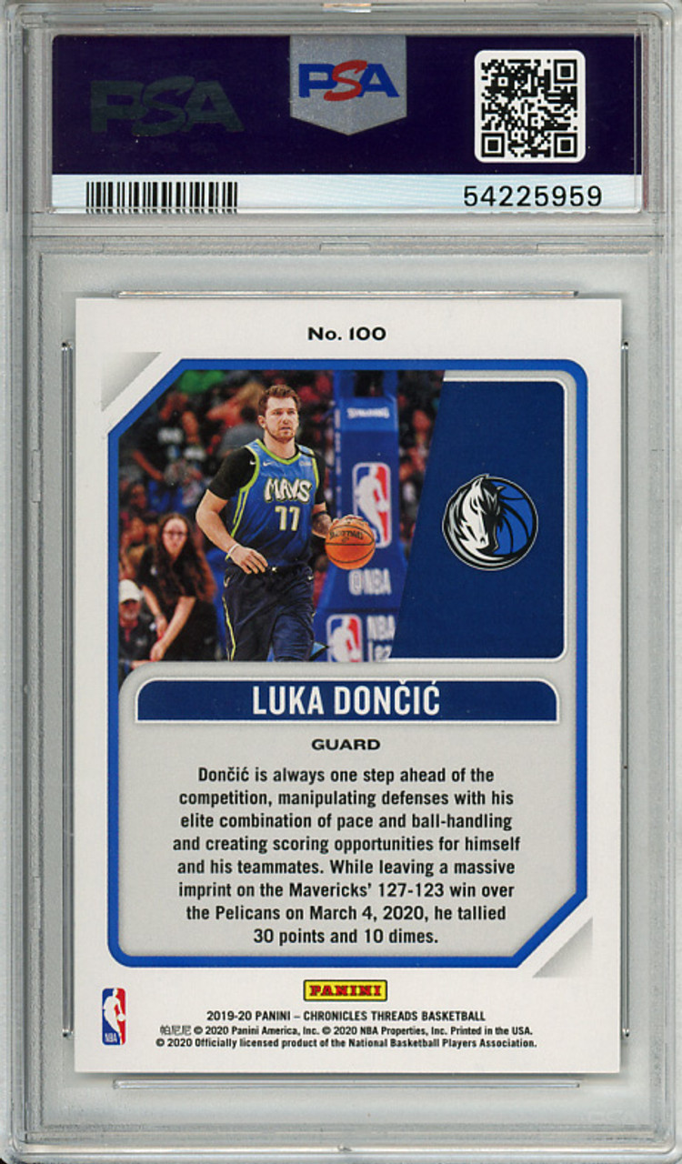 Luka Doncic 2019-20 Chronicles, Threads #100 PSA 10 Gem Mint (#54225959)