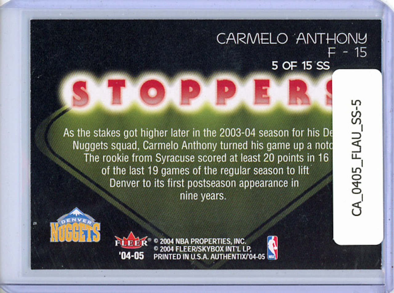 Carmelo Anthony 2004-05 Authentix, Showstoppers #SS5