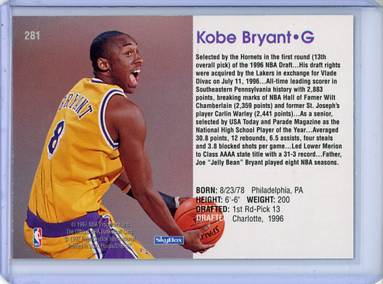 Kobe Bryant 1996-97 Hoops #281 (1)