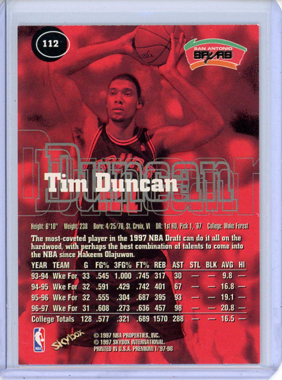 Tim Duncan 1997-98 Skybox Premium #112 (1)