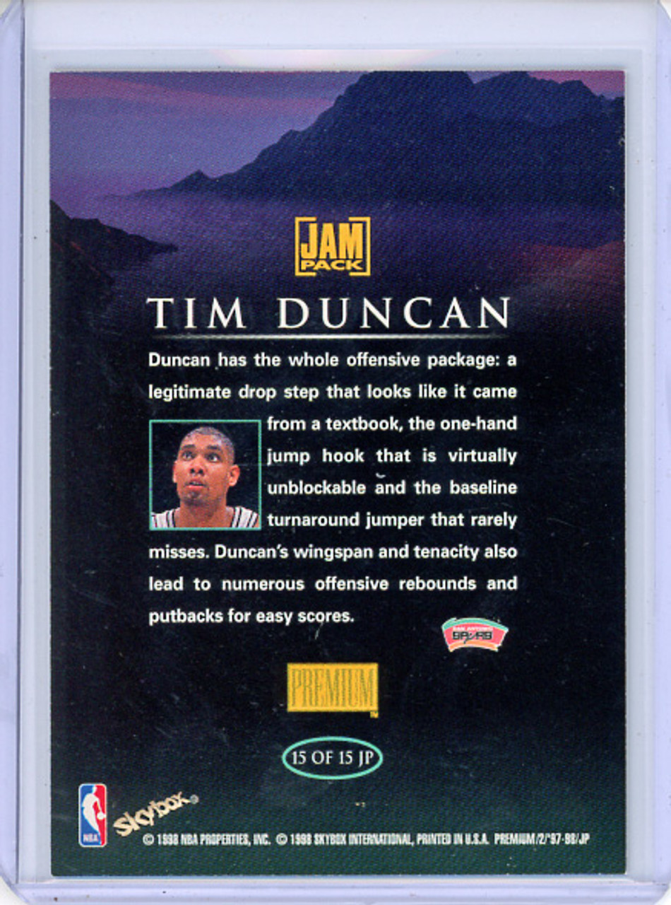 Tim Duncan 1997-98 Skybox Premium, Jam Pack #JP15 (1)