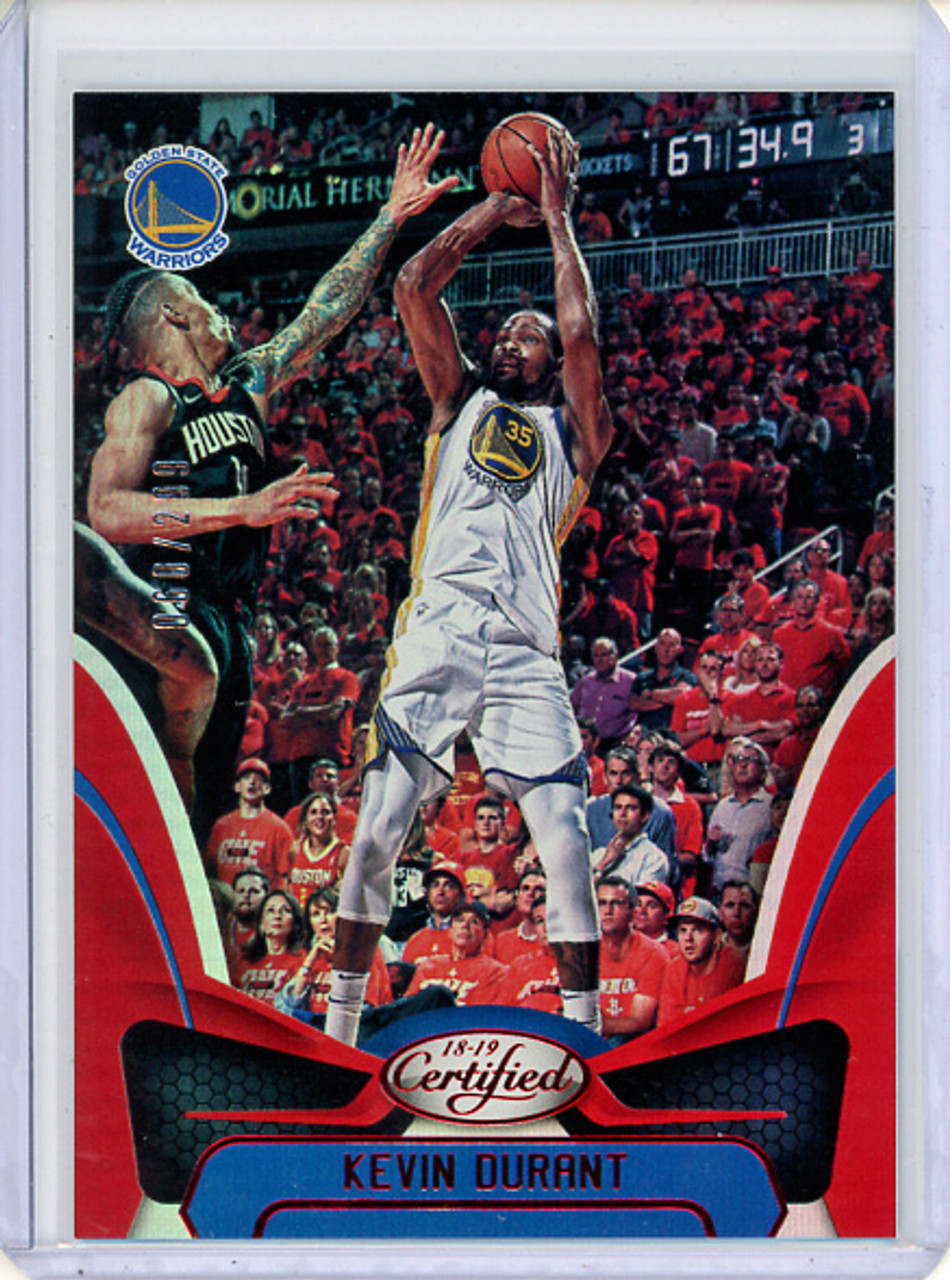 Kevin Durant 2018-19 Certified #142 Mirror Red (#060/299)