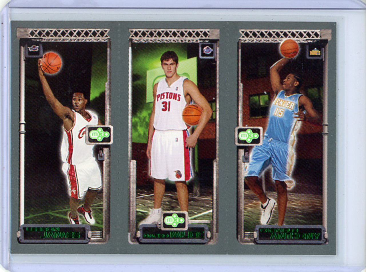 LeBron James, Darko Milicic, Carmelo Anthony 2003-04 Rookie Matrix #111-112-113 (1)