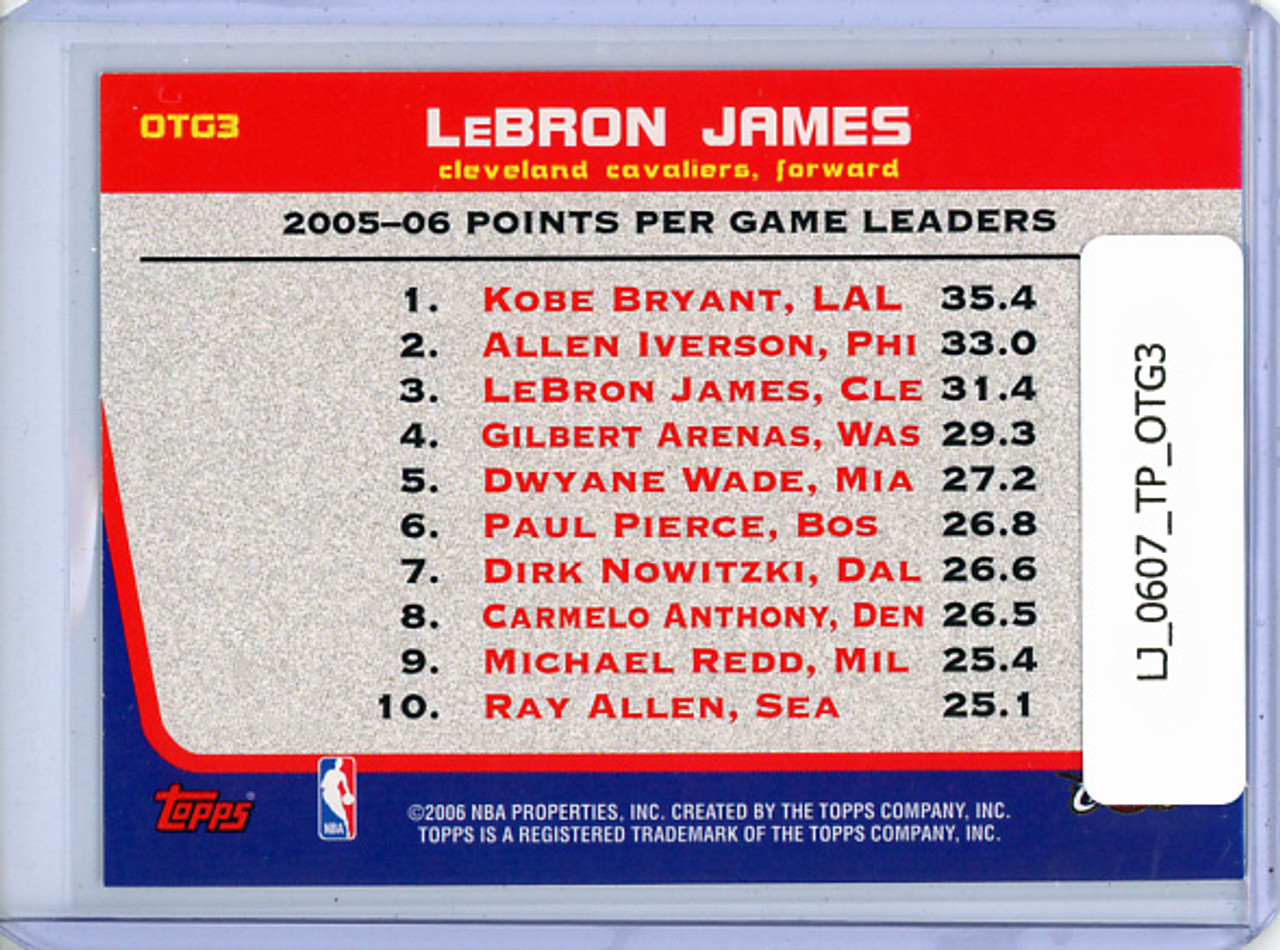 LeBron James 2006-07 Topps, Own the Game #OTG3