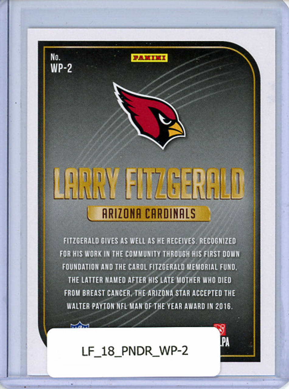 Larry Fitzgerald 2018 Donruss, Walter Payton NFL Man of the Year #WP-2