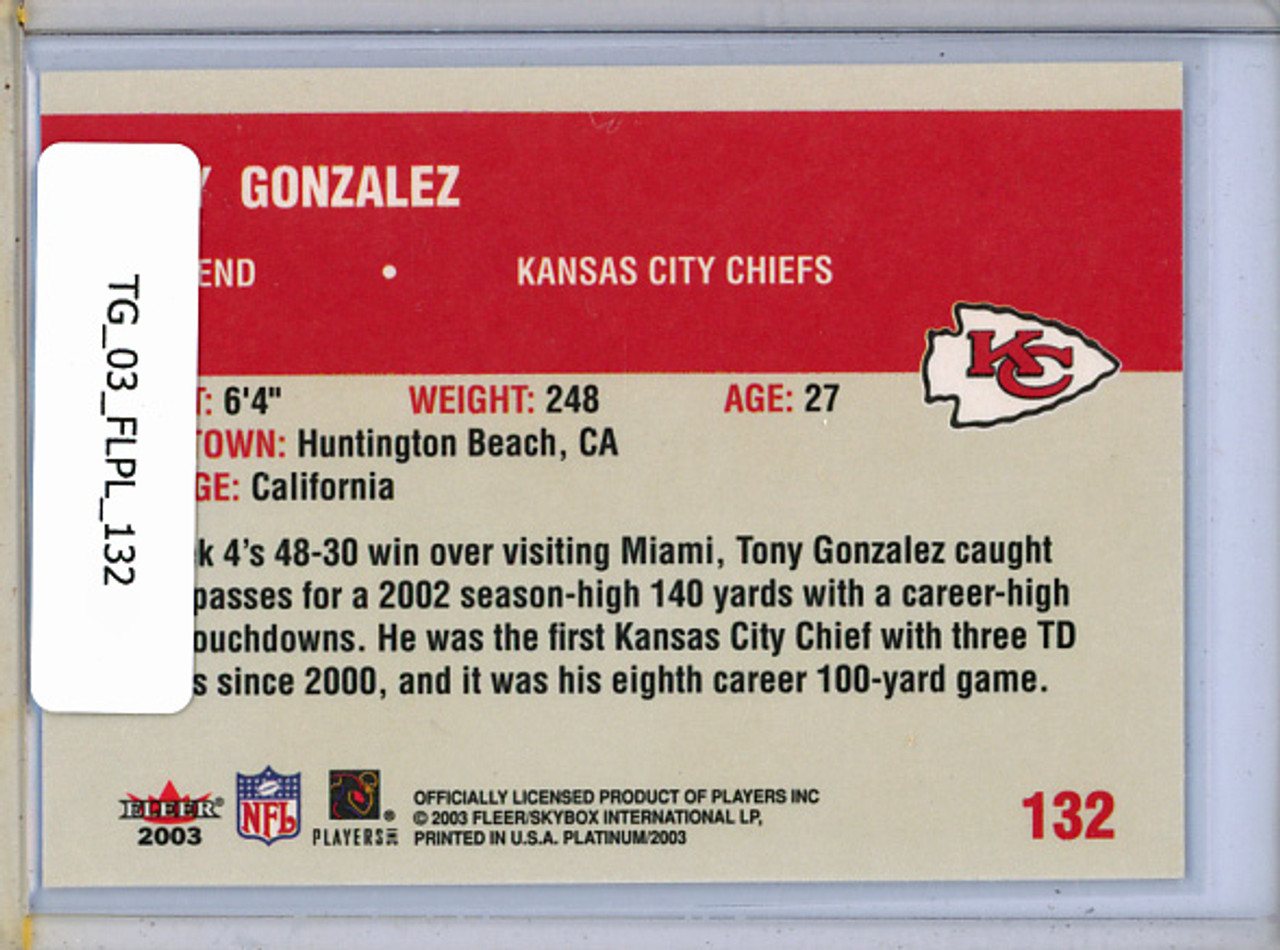 Tony Gonzalez 2003 Platinum #132