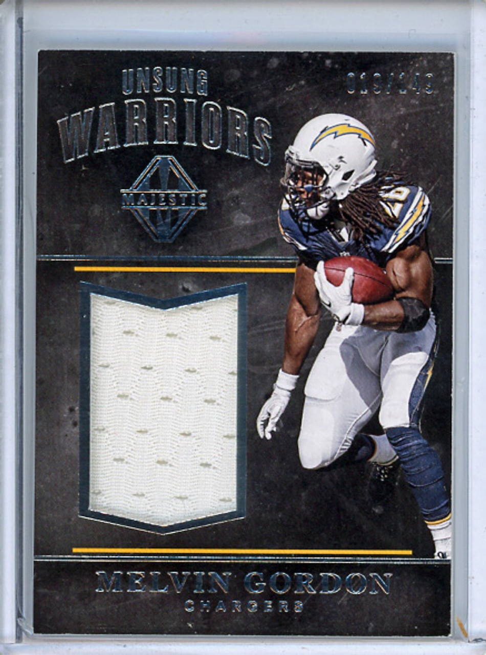 Melvin Gordon III 2017 Majestic, Unsung Warriors Materials #UW-25 (#019/149)