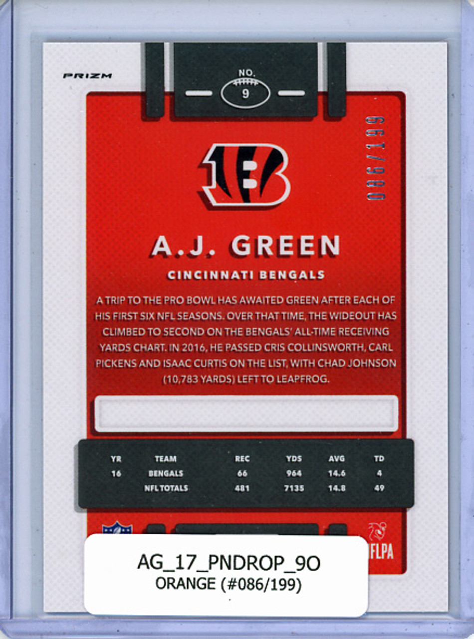 A.J. Green 2017 Donruss Optic #9 Orange (#086/199)