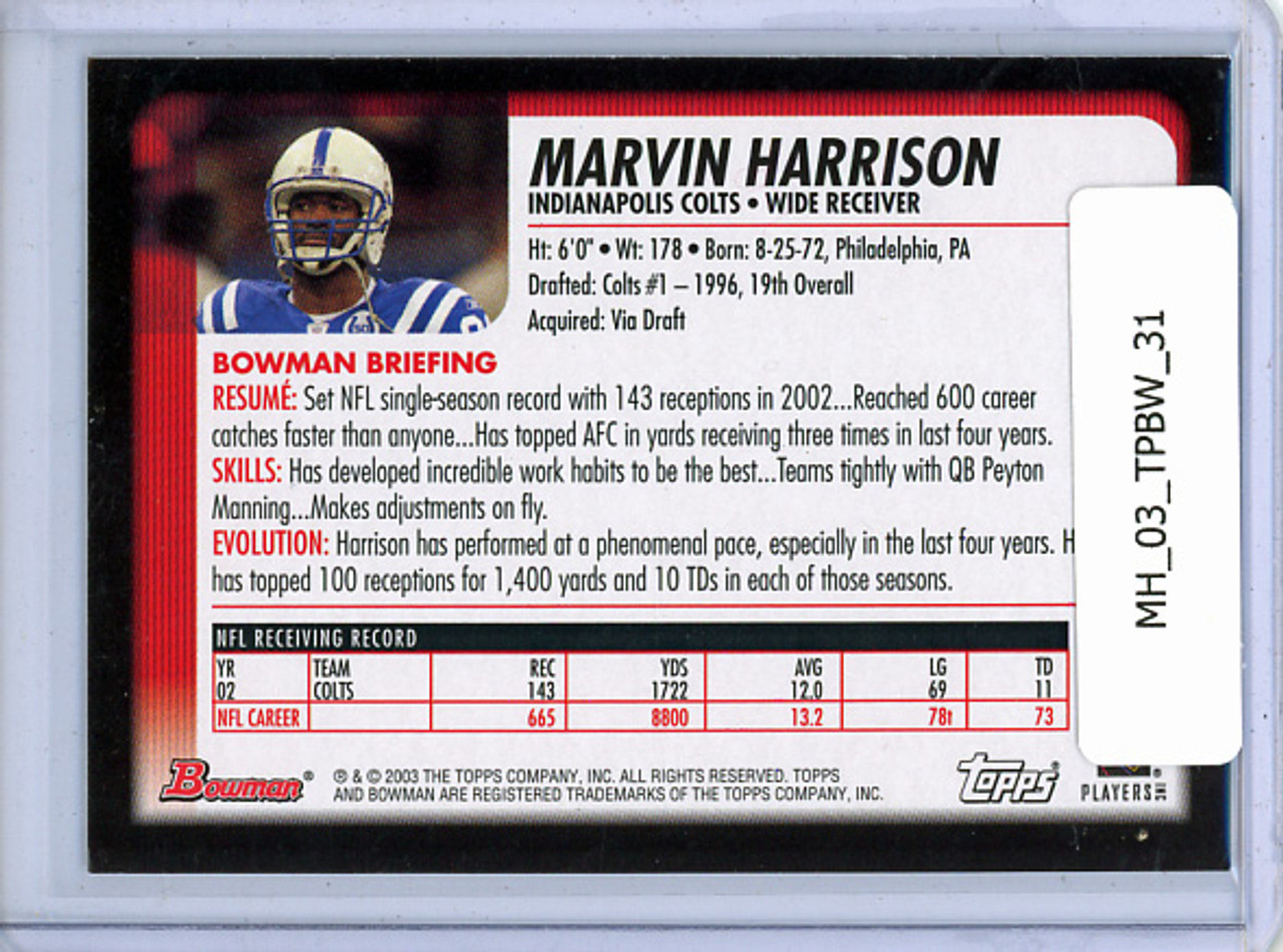 Marvin Harrison 2003 Bowman #31