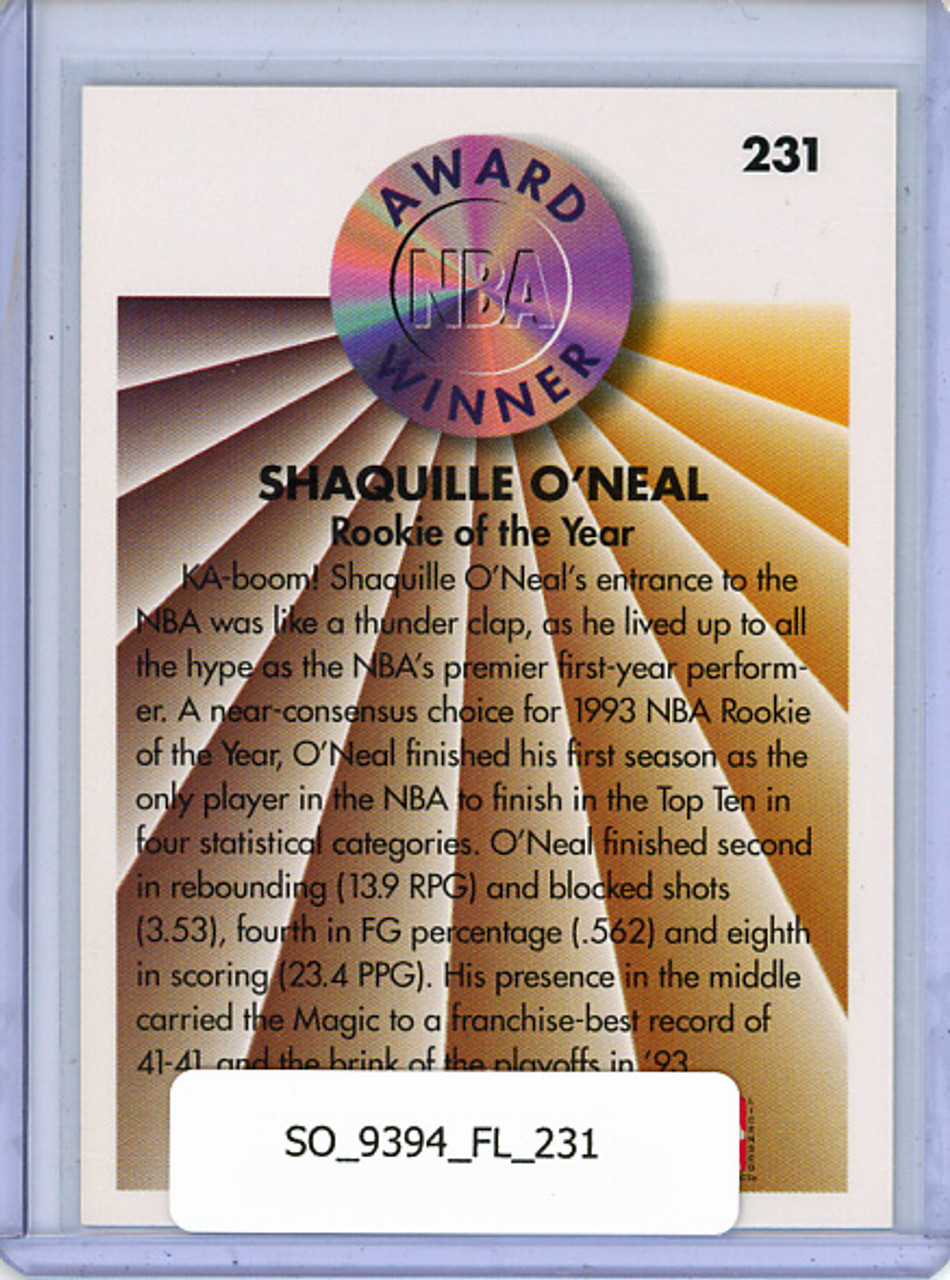 Shaquille O'Neal 1993-94 Fleer #231 Award Winner