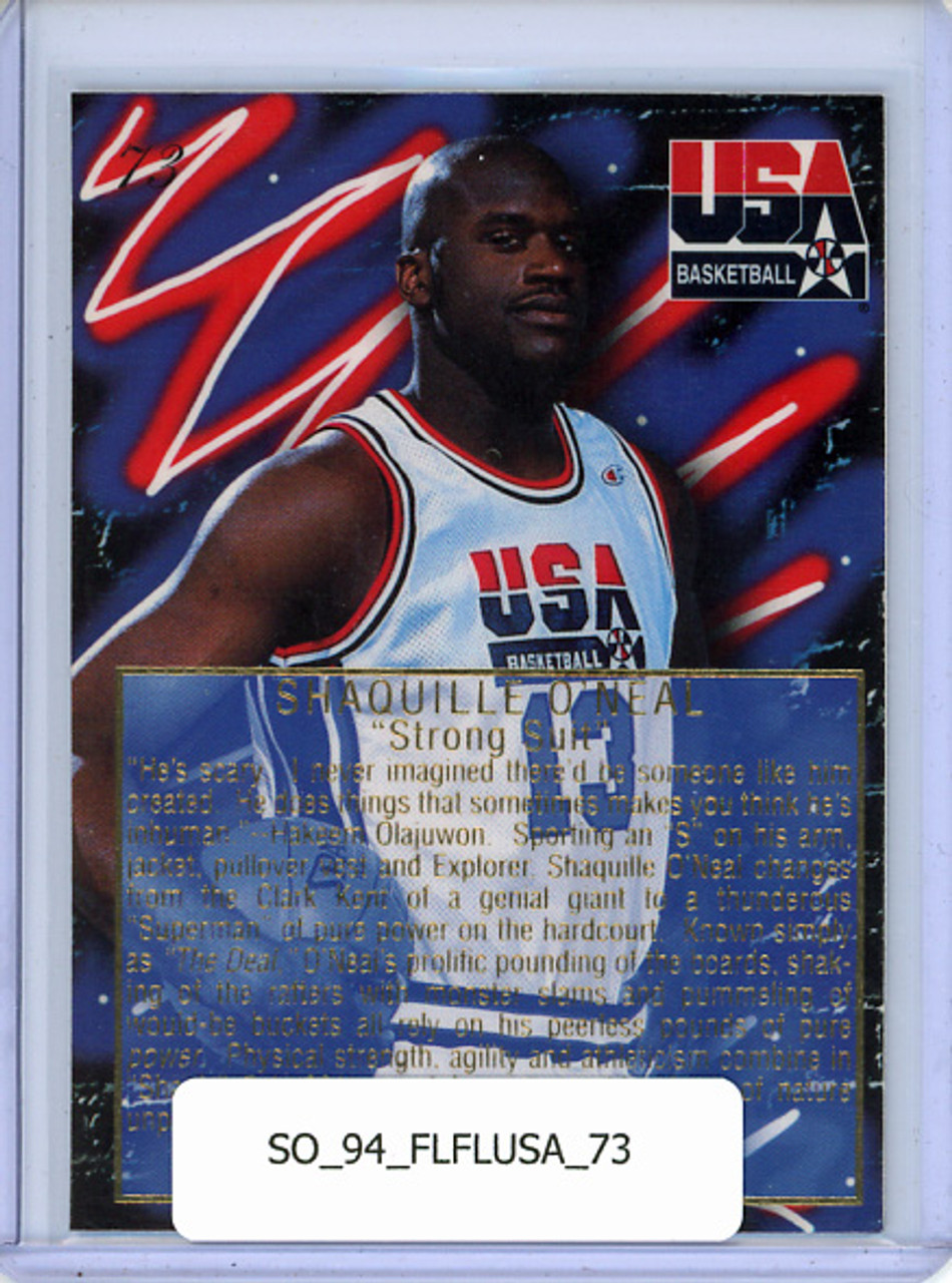 Shaquille O'Neal 1994 Flair USA #73 Strong Suit
