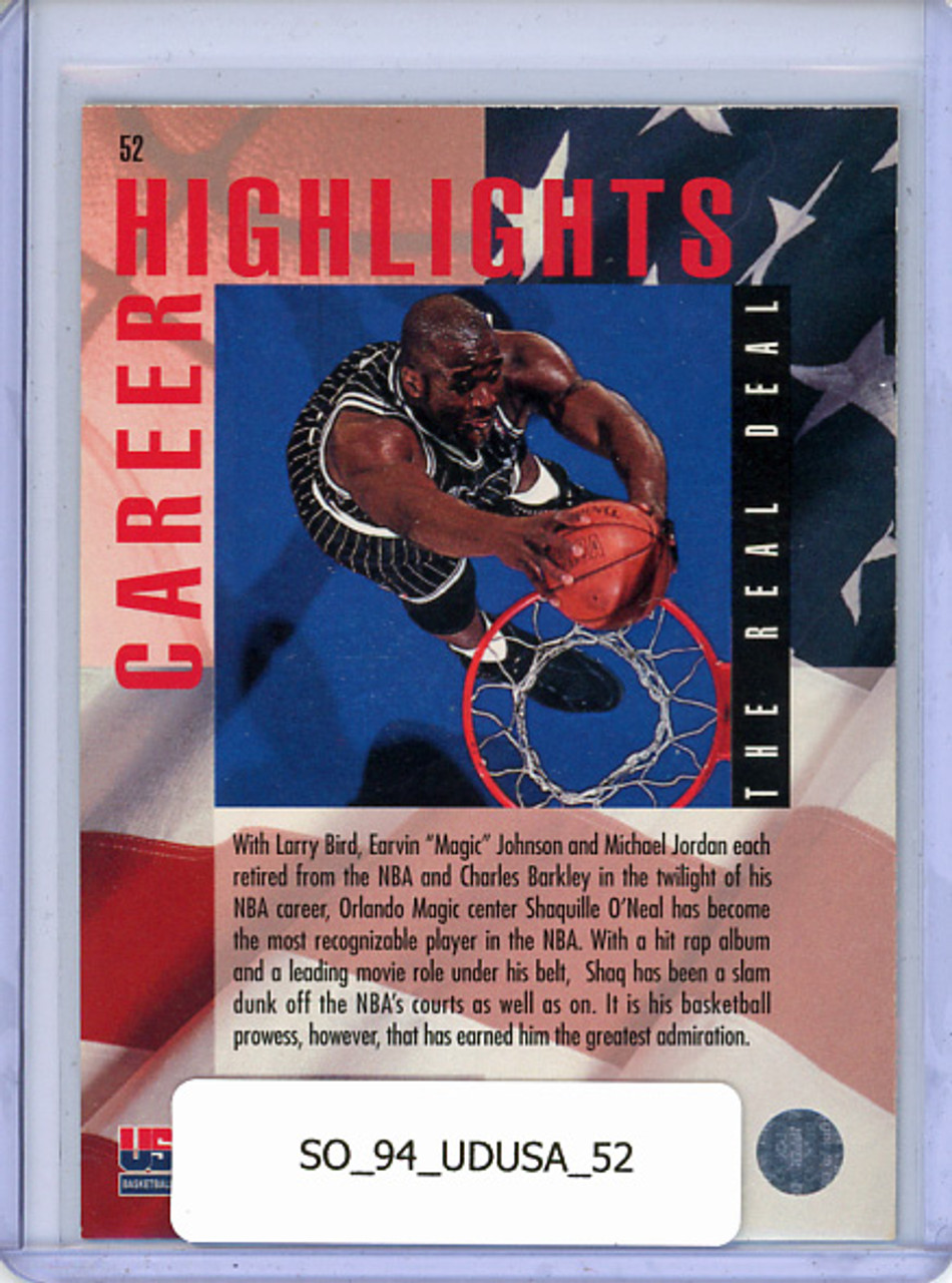 Shaquille O'Neal 1994 Upper Deck USA #52 The Real Deal