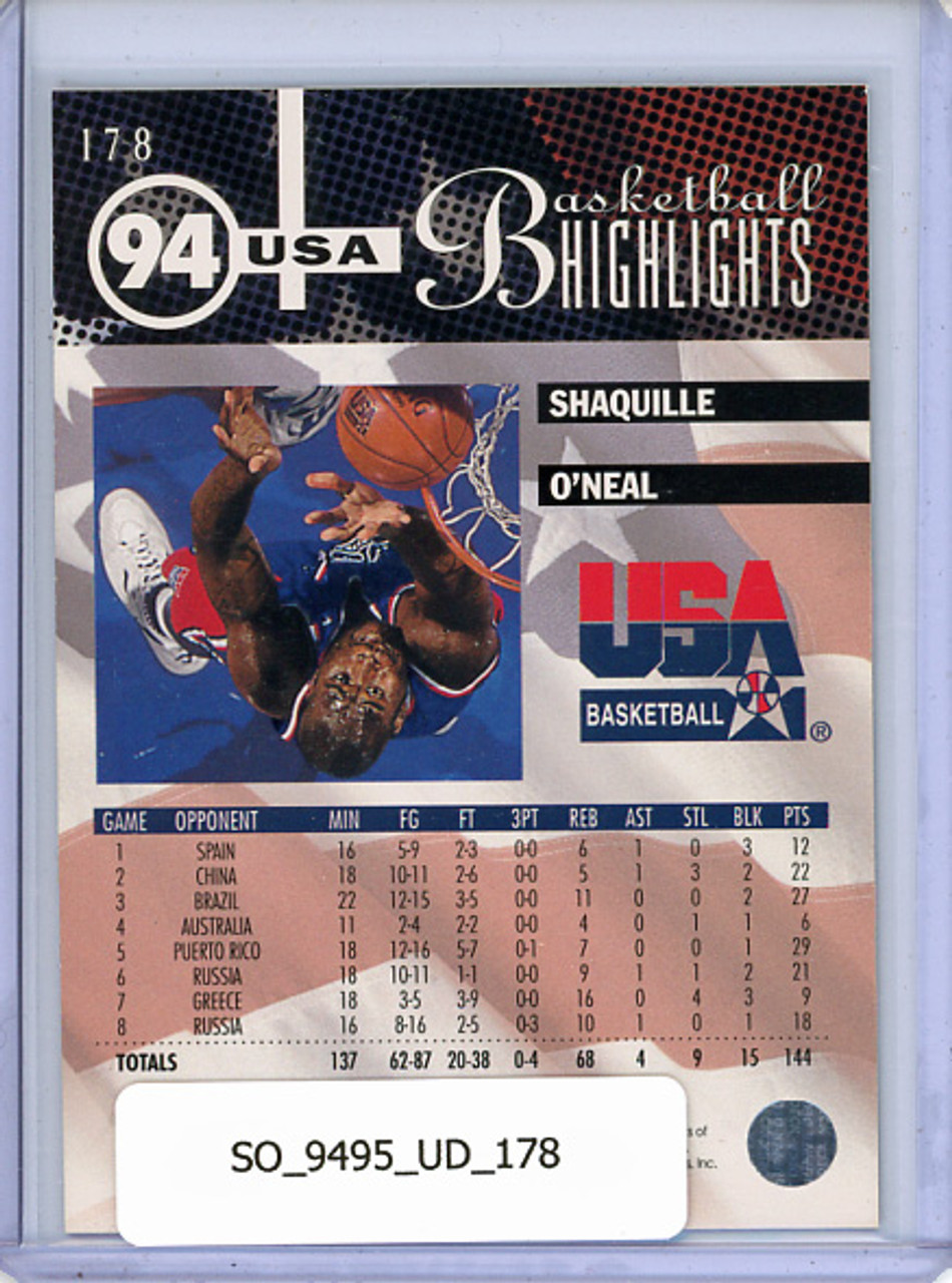 Shaquille O'Neal 1994-95 Upper Deck #178 USA