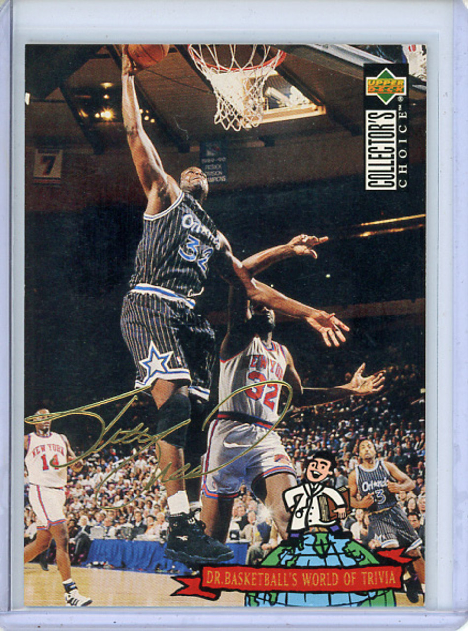 Shaquille O'Neal 1994-95 Collector's Choice #400 Dr. Basketball's World of Trivia Gold Signature
