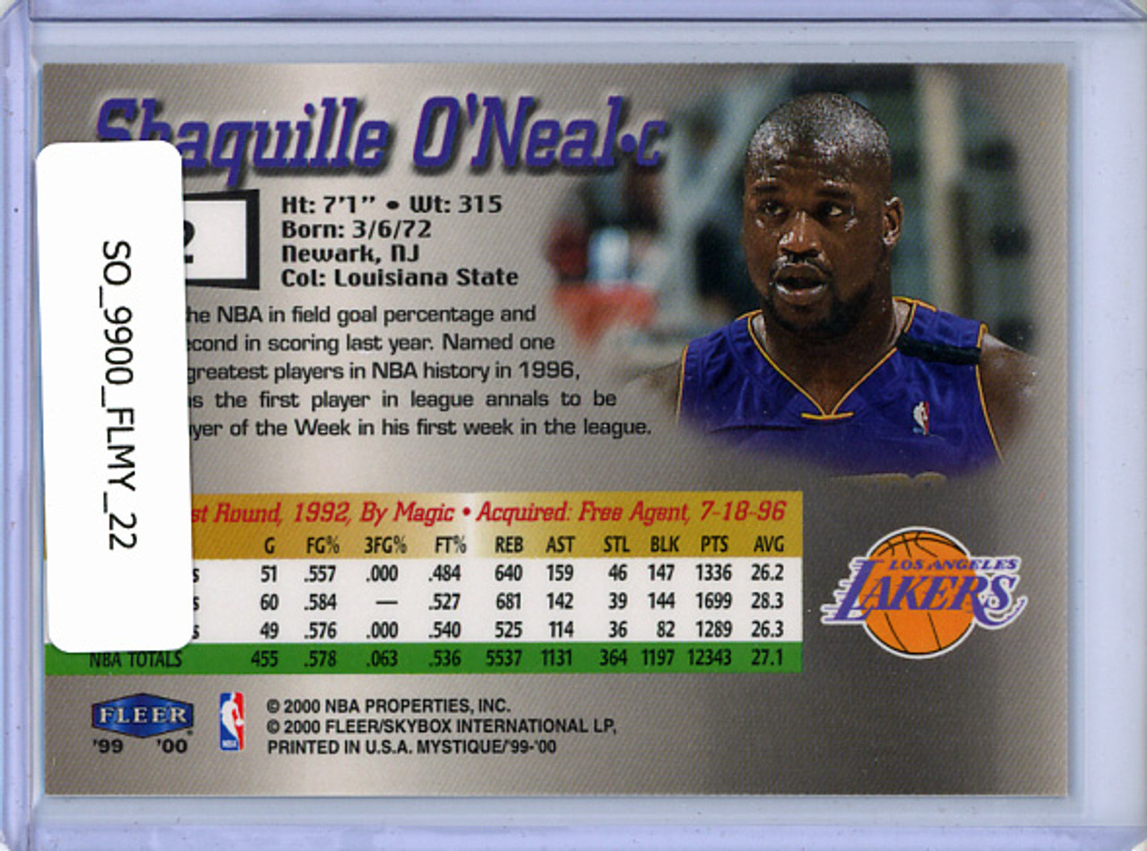 Shaquille O'Neal 1999-00 Mystique #22