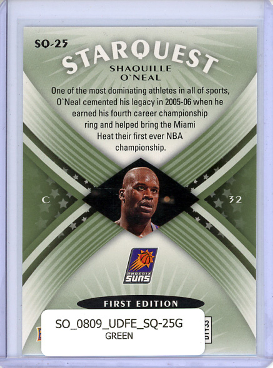 Shaquille O'Neal 2008-09 Upper Deck First Edition, Starquest #SQ-25 Green