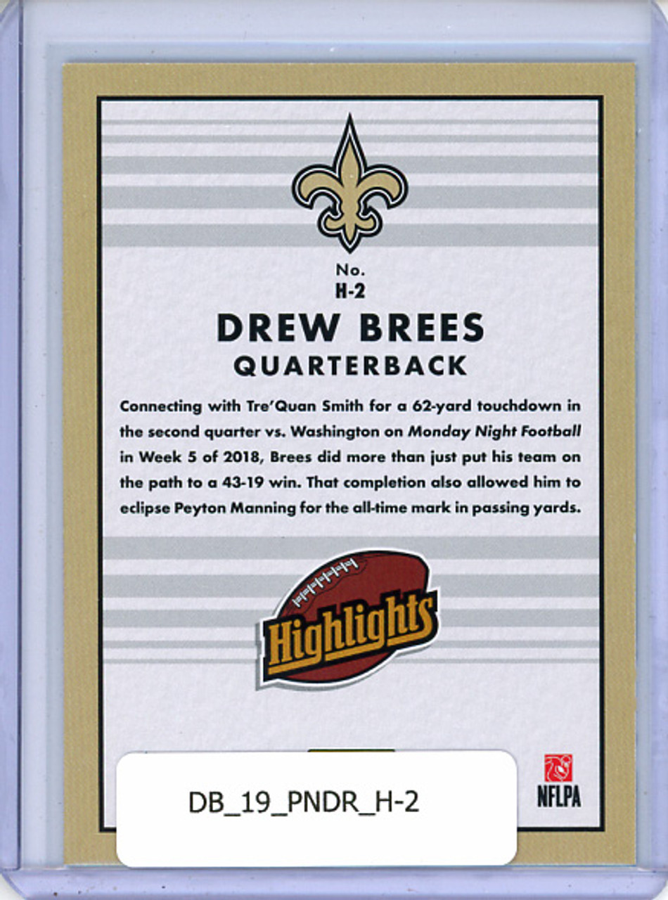 Drew Brees 2019 Donruss, Highlights #H-2