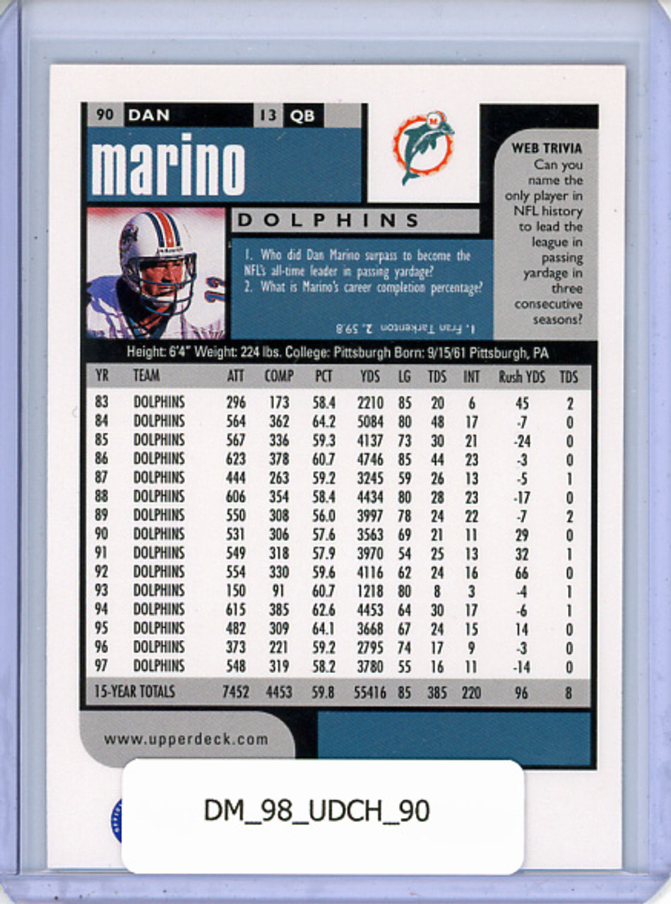 Dan Marino 1998 Choice #90