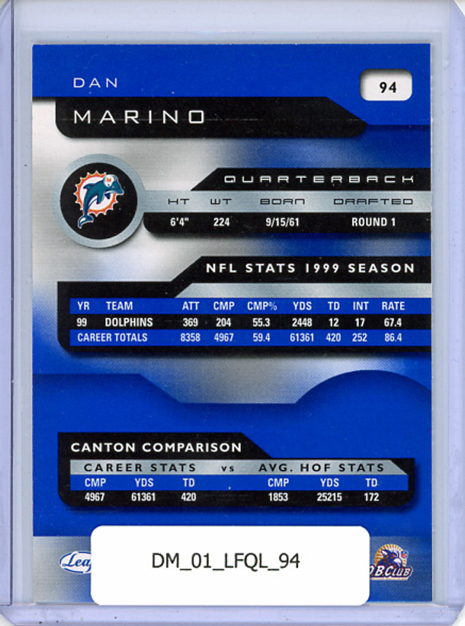 Dan Marino 2001 Quantum Leaf #94