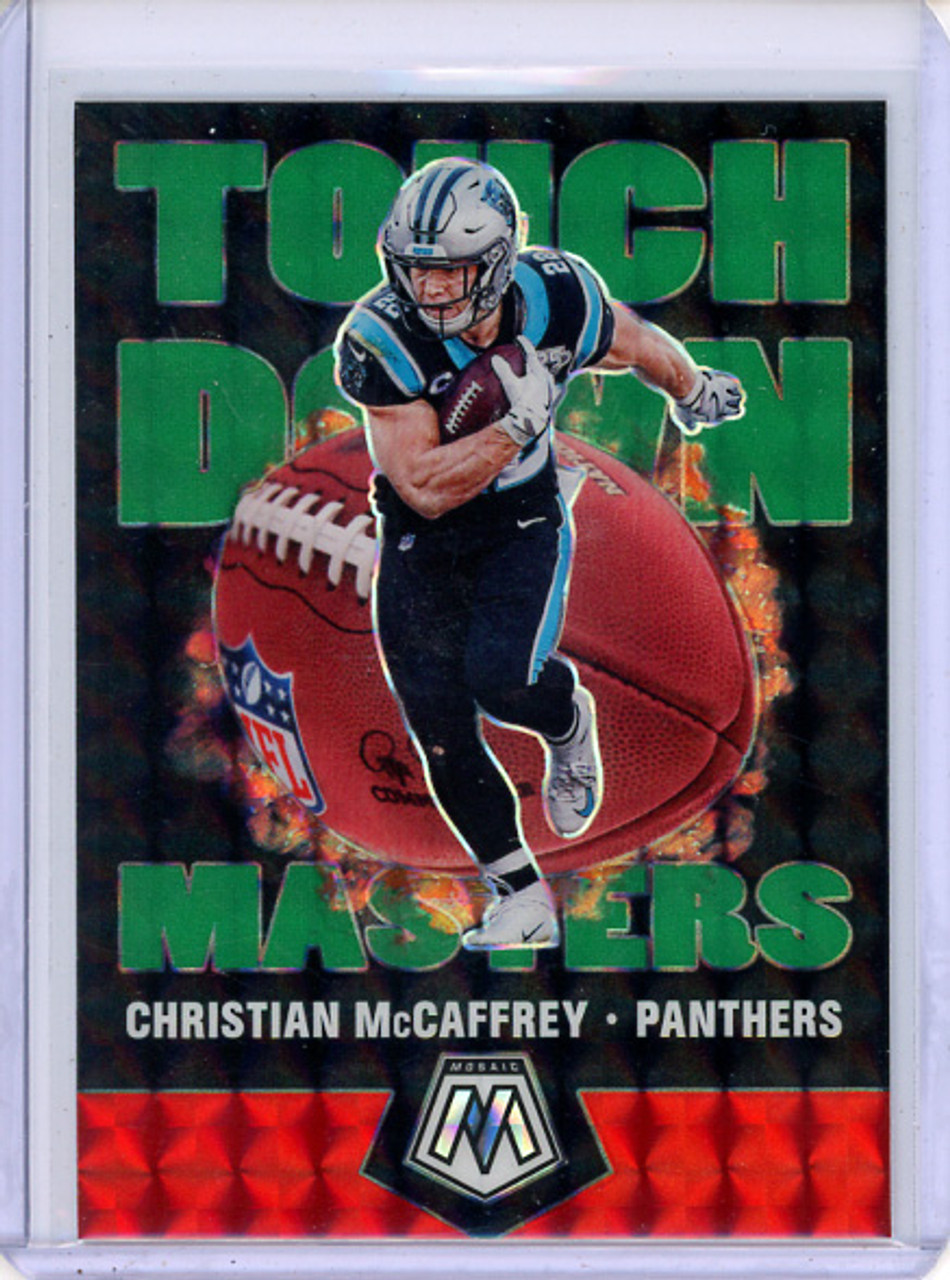 Christian McCaffrey 2020 Mosaic, Touchdown Masters #TM18 Green