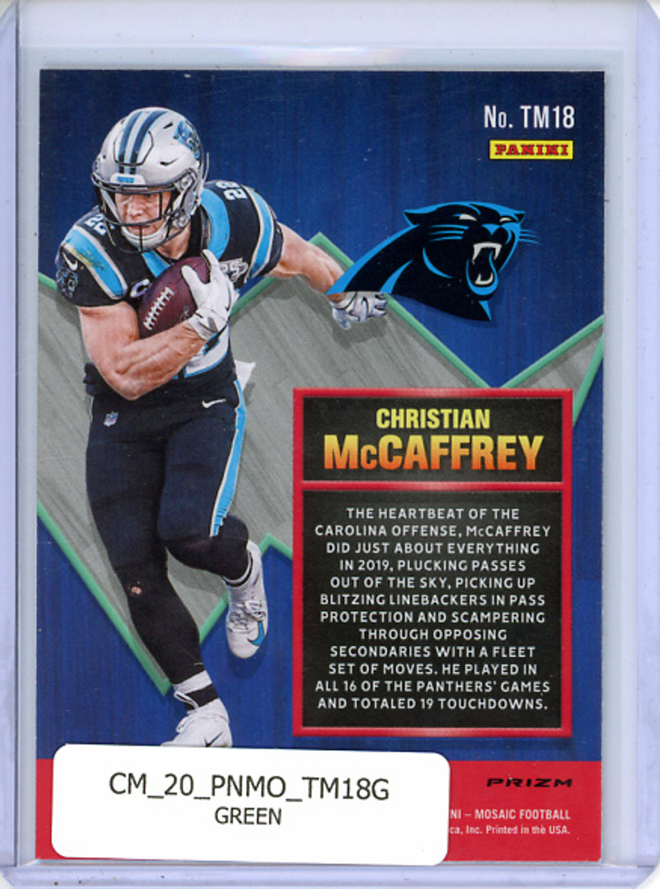 Christian McCaffrey 2020 Mosaic, Touchdown Masters #TM18 Green