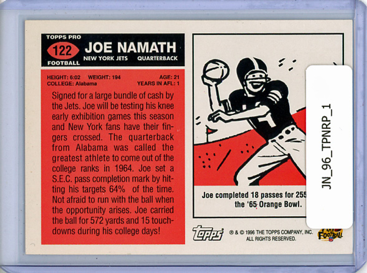 Joe Namath 1996 Topps Namath Reprints #1 1965 Topps
