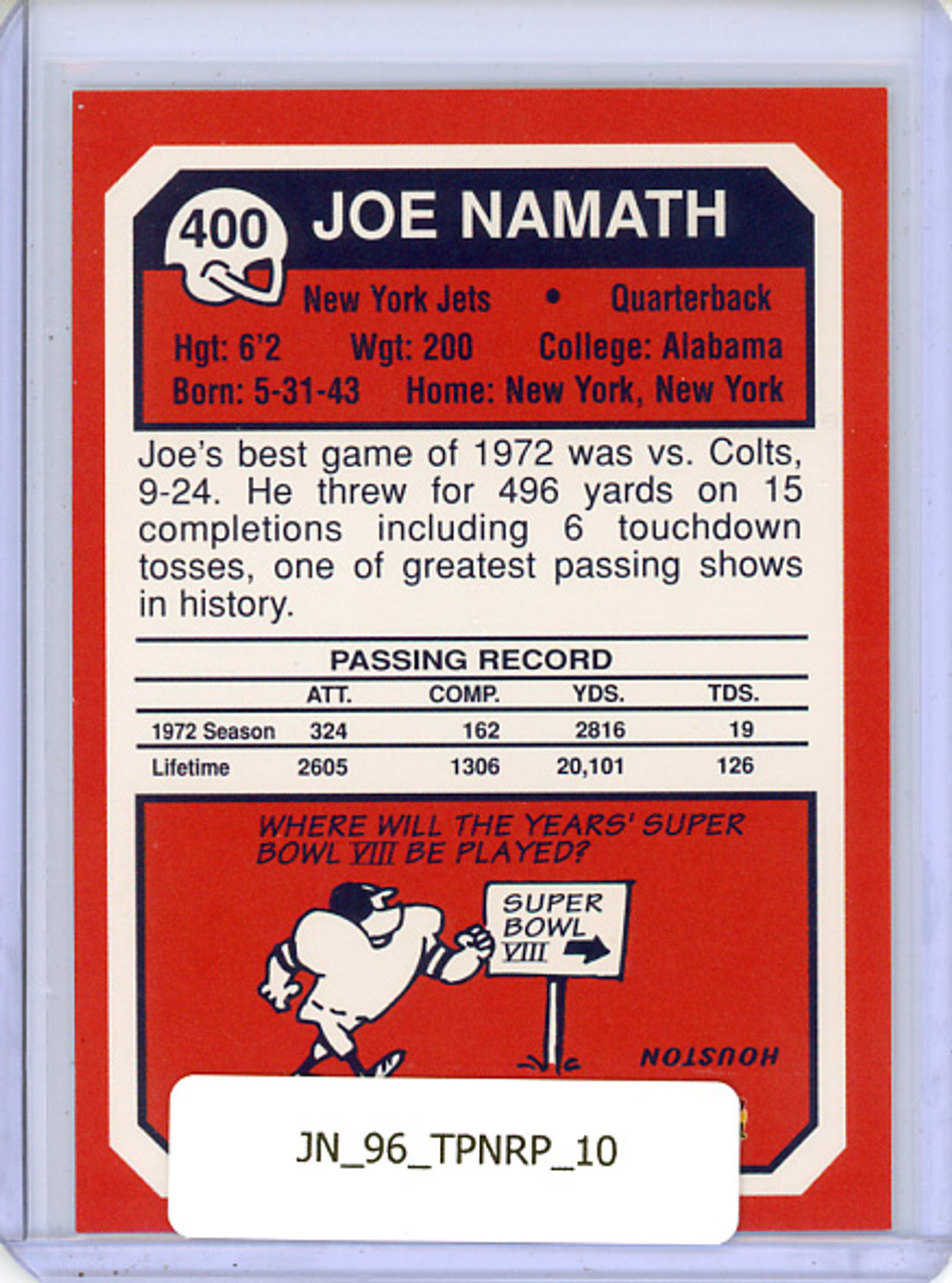 Joe Namath 1996 Topps Namath Reprints #10 1973 Topps