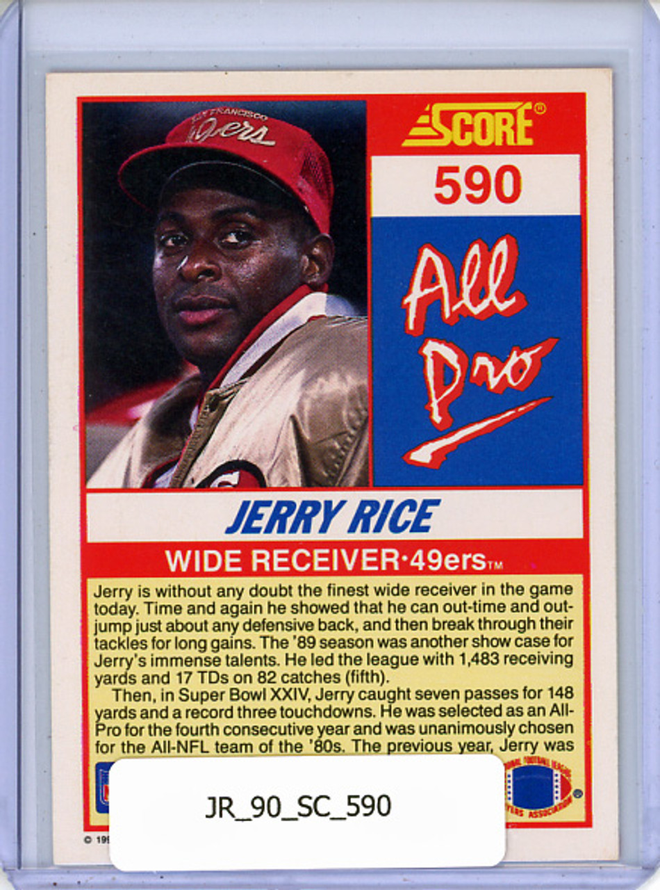 Jerry Rice 1990 Score #590 All Pro