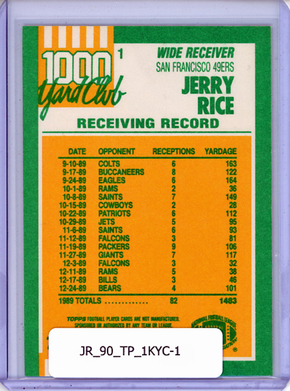 Jerry Rice 1990 Topps, 1,000 Yard Club #1